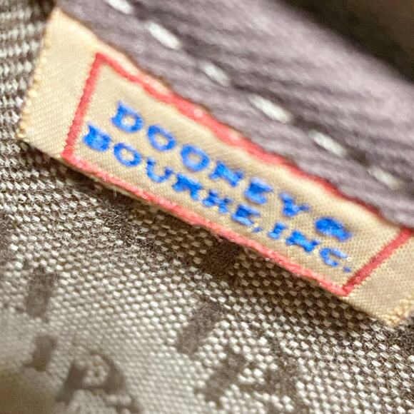 Vintage Dooney & Bourke Monogram Canvas Tote Bag with Leather Accents - Picture 10 of 12